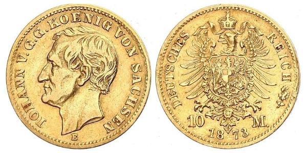 10 Mark 萨克森王国 (1806 - 1918) 金 