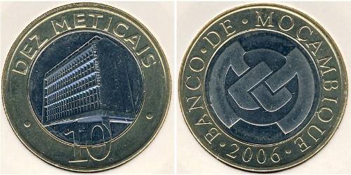 10 Metical Мозамбик,Республика Bimetall 