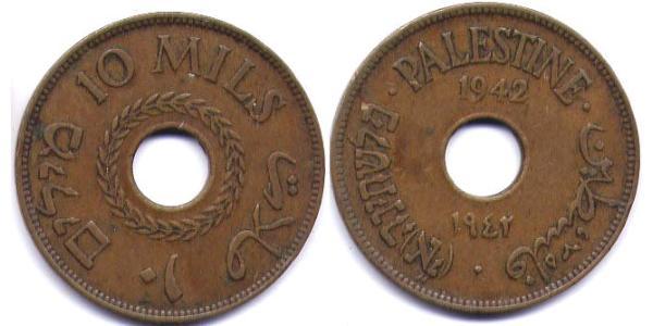 10 Mill Palästina Kupfer/Nickel 