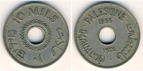 10 Mill Palestine 銅/镍 