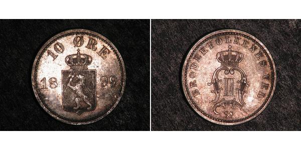 10 Ore Norvège Argent 