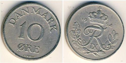 10 Ore Denmark Copper/Nickel 