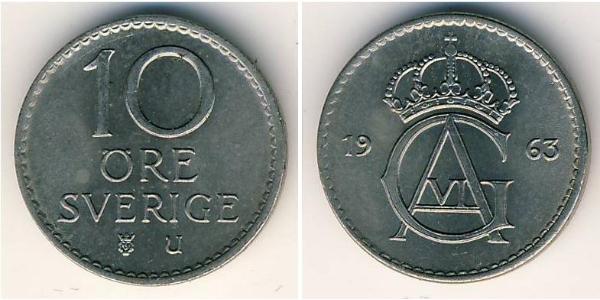 10 Ore Sweden Copper/Nickel 