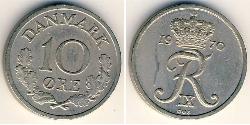 10 Ore Danemark Cuivre/Nickel 