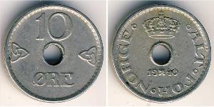 10 Ore Norvège Cuivre/Nickel 