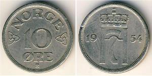 10 Ore Norvège Cuivre/Nickel 