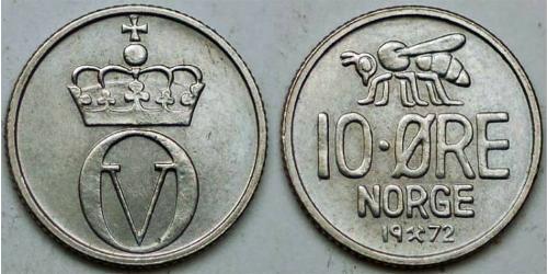 10 Ore Norvège Cuivre/Nickel 