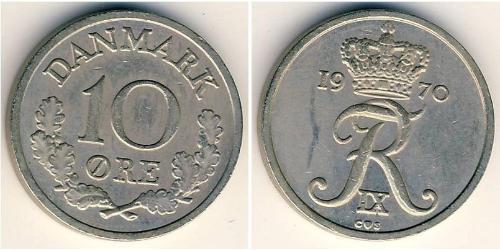 10 Ore Dänemark Kupfer/Nickel 