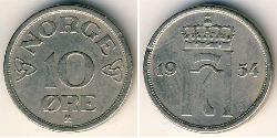 10 Ore Norwegen Kupfer/Nickel 