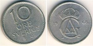 10 Ore Schweden Kupfer/Nickel 