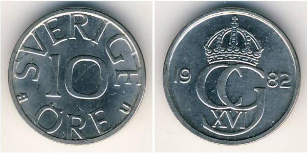 10 Ore Schweden Kupfer/Nickel 