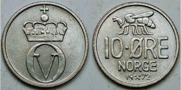 10 Ore Noruega Níquel/Cobre 
