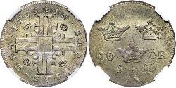 10 Ore Schweden Silber 