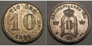 10 Ore Schweden Silber 