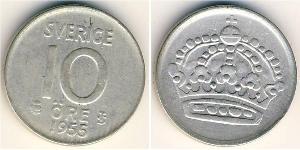 10 Ore Schweden Silber 