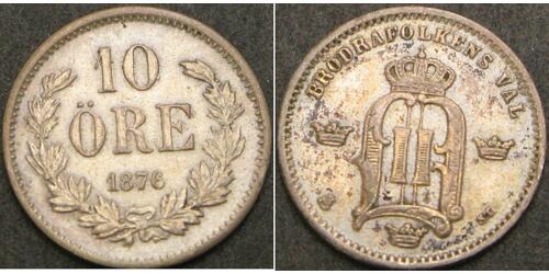10 Ore Schweden Silber 