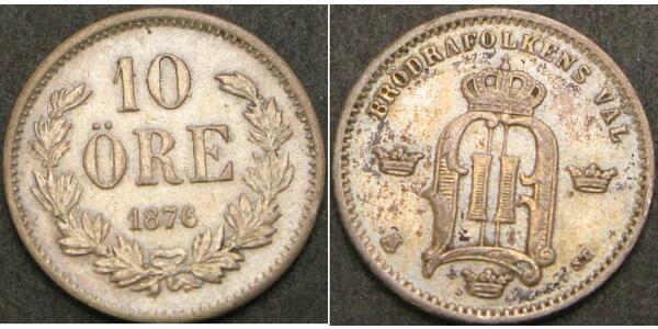 10 Ore Schweden Silber 