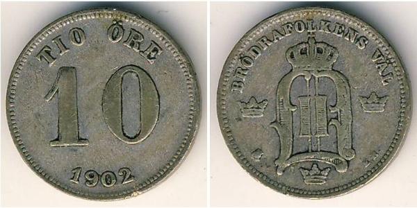 10 Ore Sweden Silver 