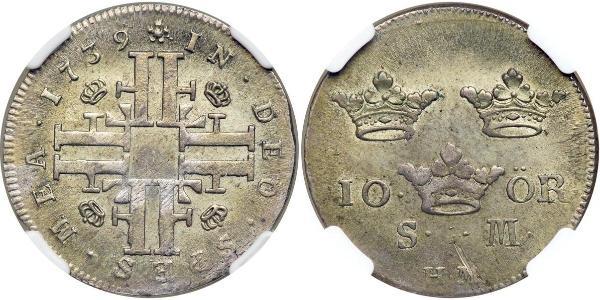 10 Ore Sweden Silver 