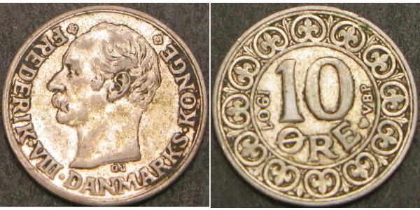 10 Ore Danimarca  Federico VIII di Danimarca (1843 - 1912)