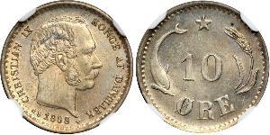 10 Ore Denmark  Christian IX of Denmark (1818-1906)