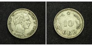 10 Ore Denmark  Christian IX of Denmark (1818-1906)