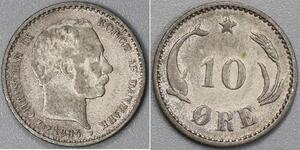 10 Ore Denmark  Christian IX of Denmark (1818-1906)