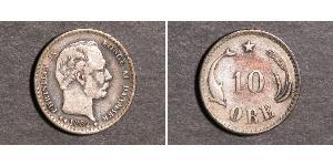10 Ore Denmark  Christian IX of Denmark (1818-1906)