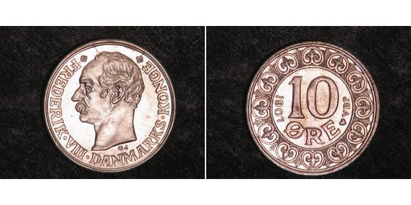 10 Ore Denmark  Frederick VIII of Denmark (1843 - 1912)