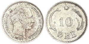 10 Ore Dänemark  Christian IX. von Dänemark (1818-1906)