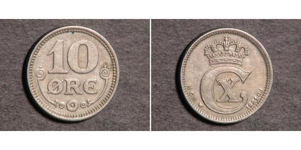 10 Ore Dänemark  Christian X. (1870 - 1947)