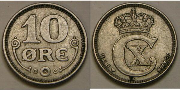 10 Ore Dänemark  Christian X. (1870 - 1947)