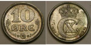 10 Ore 丹麦  克里斯蒂安十世 (1870 - 1947)