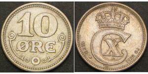 10 Ore 丹麦  克里斯蒂安十世 (1870 - 1947)