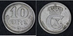 10 Ore 丹麦  克里斯蒂安十世 (1870 - 1947)