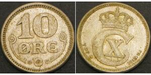 10 Ore 丹麦  克里斯蒂安十世 (1870 - 1947)