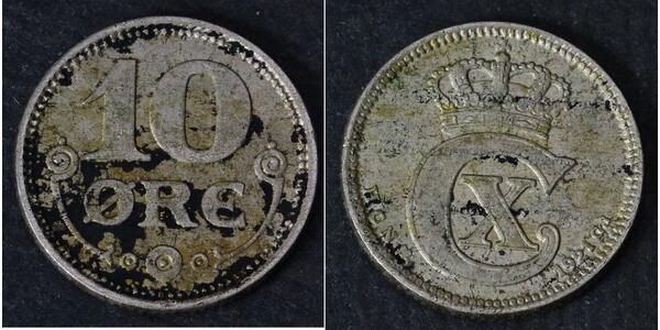 10 Ore 丹麦  克里斯蒂安十世 (1870 - 1947)