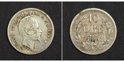 10 Ore 瑞典 銀 奥斯卡一世 (1799-1859)