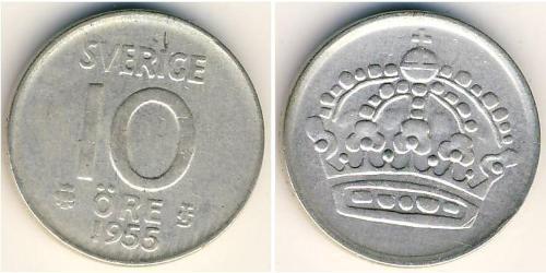 10 Ore 瑞典 銀 