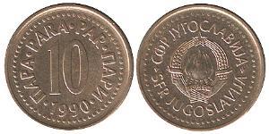 10 Para República Federativa Socialista de Yugoslavia (1943 -1992) Cobre/Zinc 