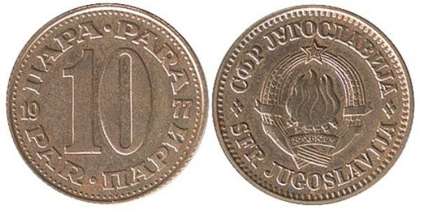 10 Para Repubblica Socialista Federale di Jugoslavia (1943 -1992) Ottone 