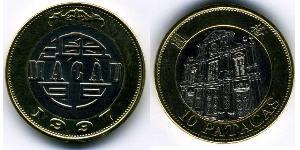 10 Pataca Portogallo / Macao (1862 - 1999) Bimetal 