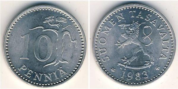 10 Penny Finlandia (1917 - ) Alluminio 