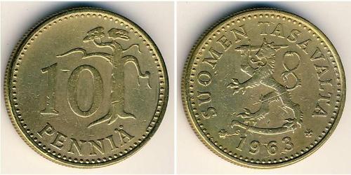 10 Penny Finlandia (1917 - ) Alluminio/Bronzo 