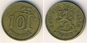 10 Penny Finlandia (1917 - ) Aluminio/Bronce 