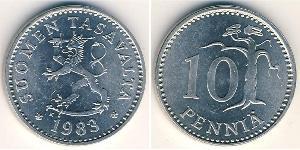 10 Penny Finland (1917 - ) Aluminium 