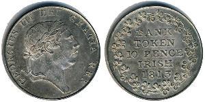 10 Penny Irlande (1922 - ) Argent George III (1738-1820)