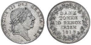 10 Penny Regno Unito di Gran Bretagna e Irlanda (1801-1922) Argento Giorgio III (1738-1820)