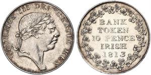 10 Penny Regno Unito di Gran Bretagna e Irlanda (1801-1922) Argento Giorgio III (1738-1820)