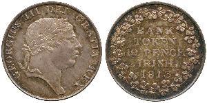 10 Penny Regno Unito di Gran Bretagna e Irlanda (1801-1922) Argento Giorgio III (1738-1820)